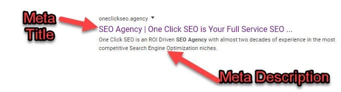 Meta Title and Meta Description for SEO