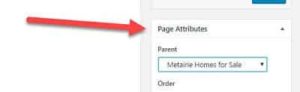 parent child relationship in wordpress