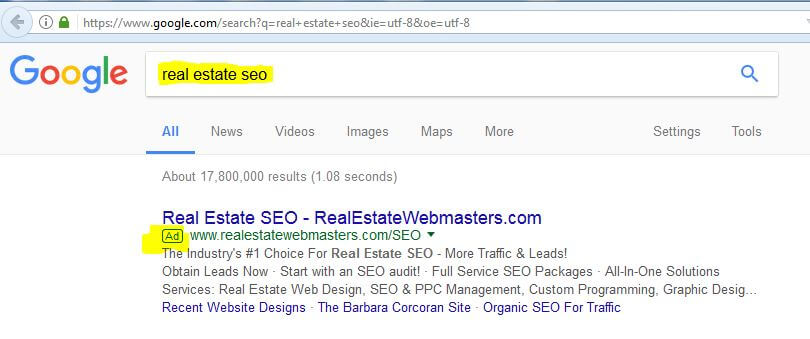 example of Google PPC Advertising