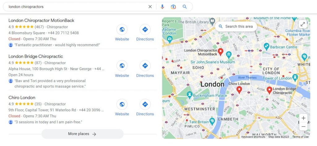 Chiropractor Marketing 52 google-map-pack-local-seo