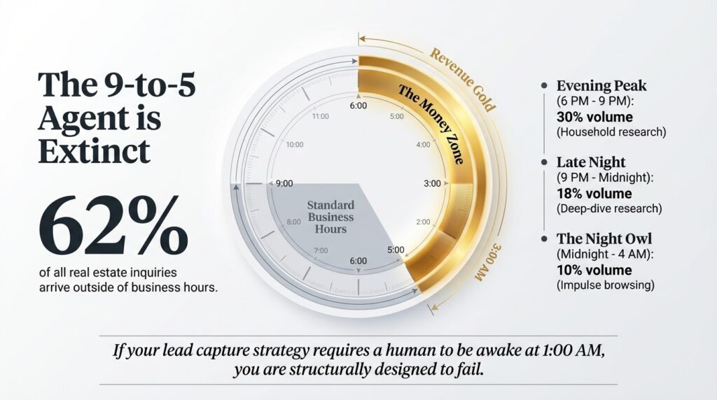 62% of leads come after 5