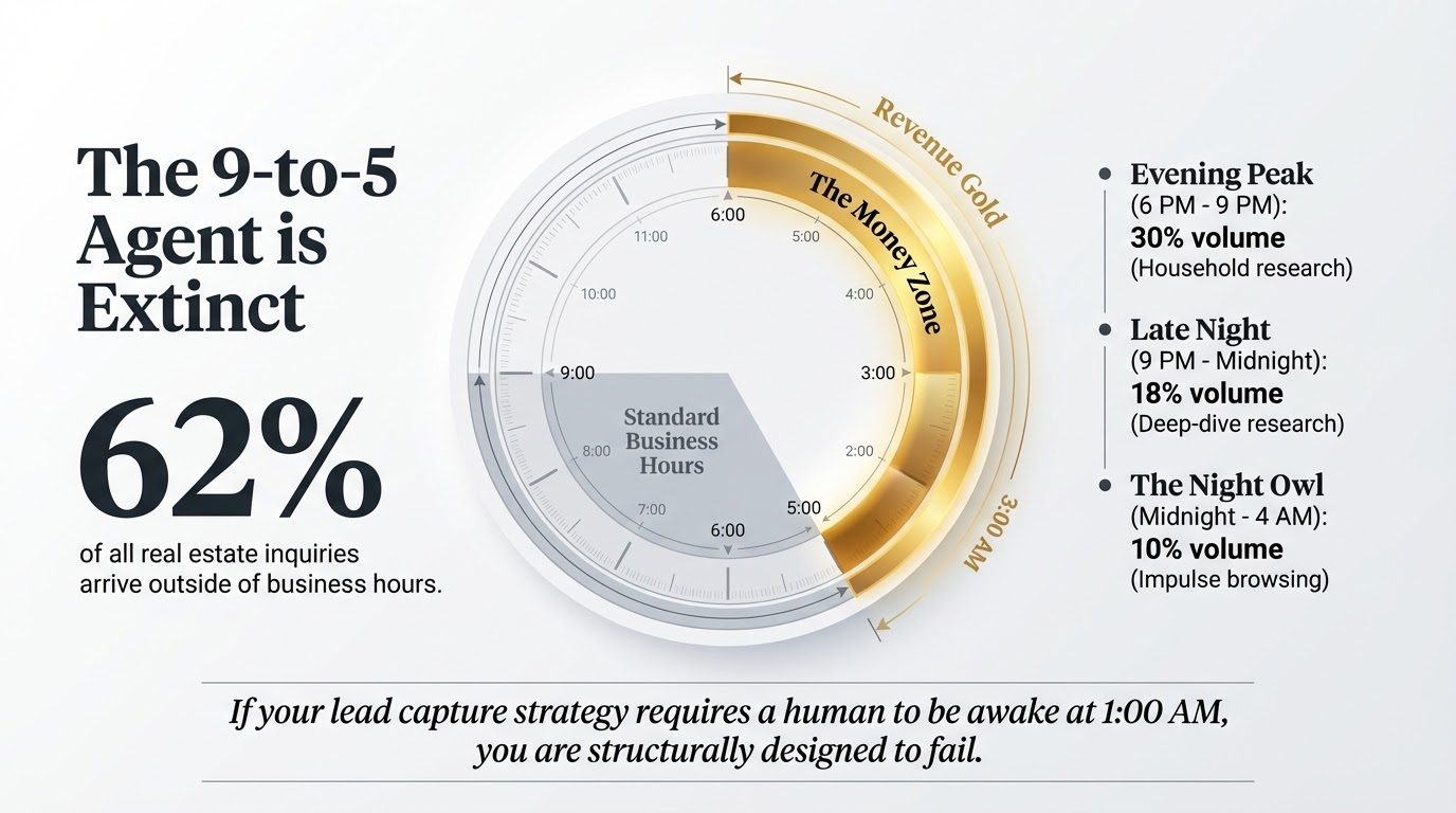 62% of leads come after 5