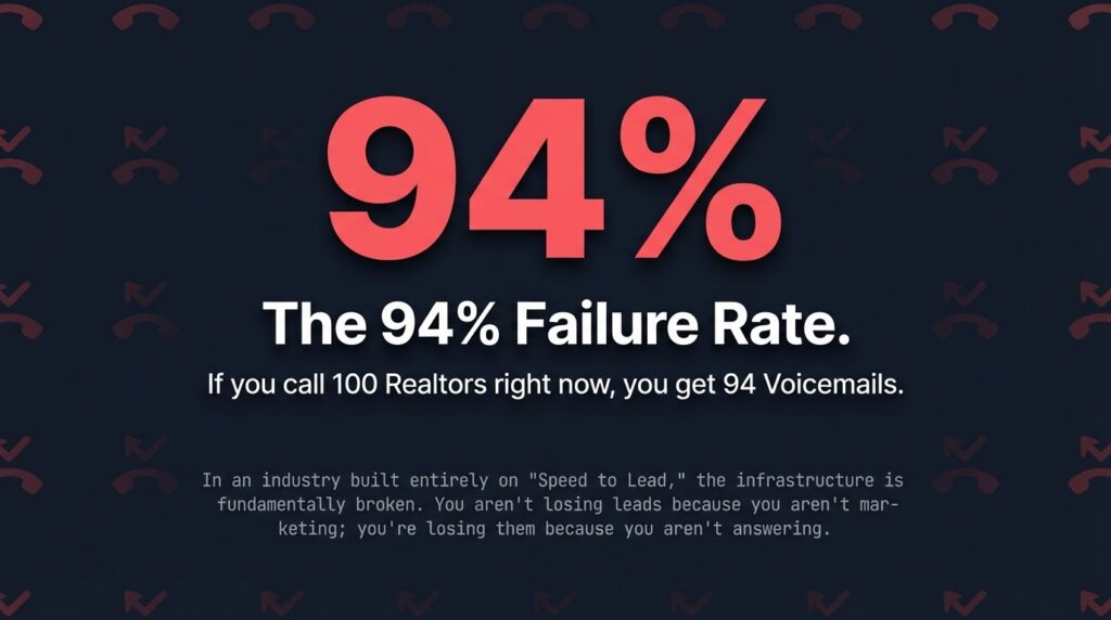 if you call 100 realtors you get 94 voicemails