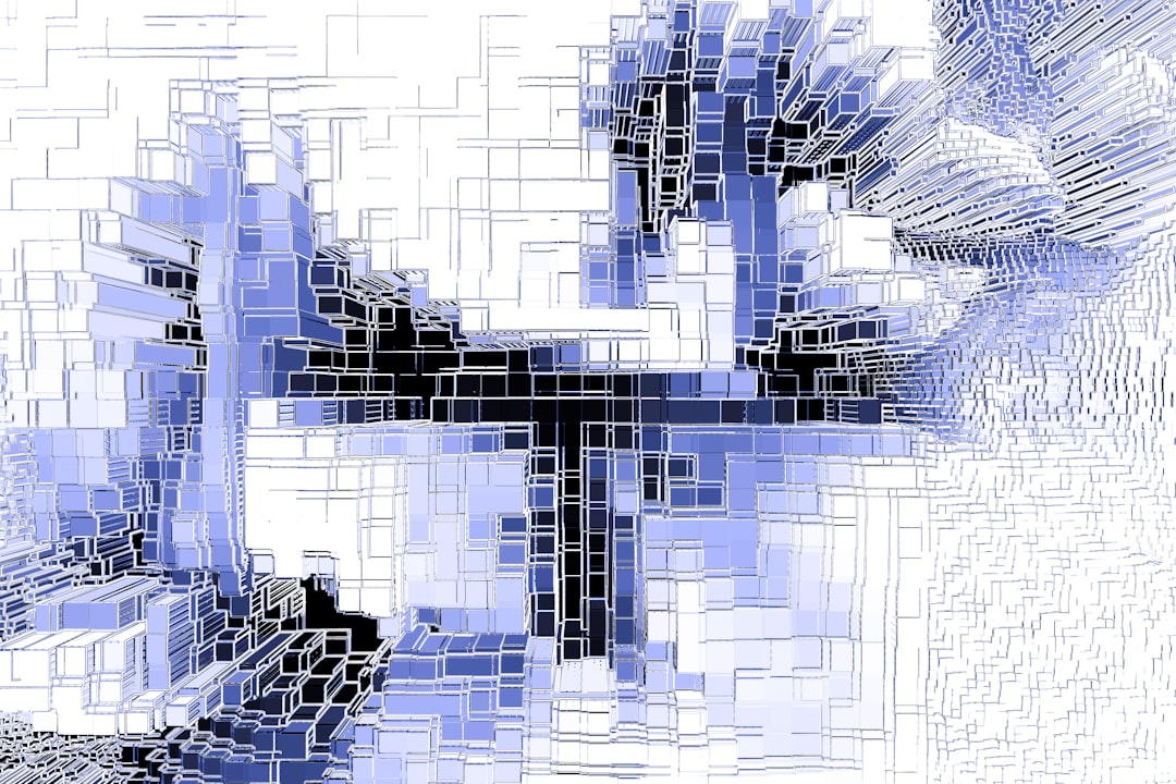 An abstract image of glowing blue lines and nodes forming a complex digital network, representing structured data feeding an AI.