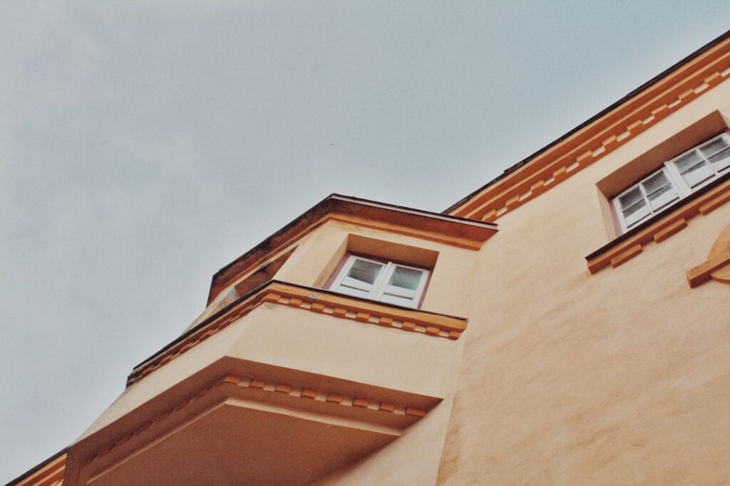 Modern real estate website displayed on a screen.